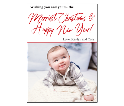 Wishing you Merriest Christmas Holiday Card